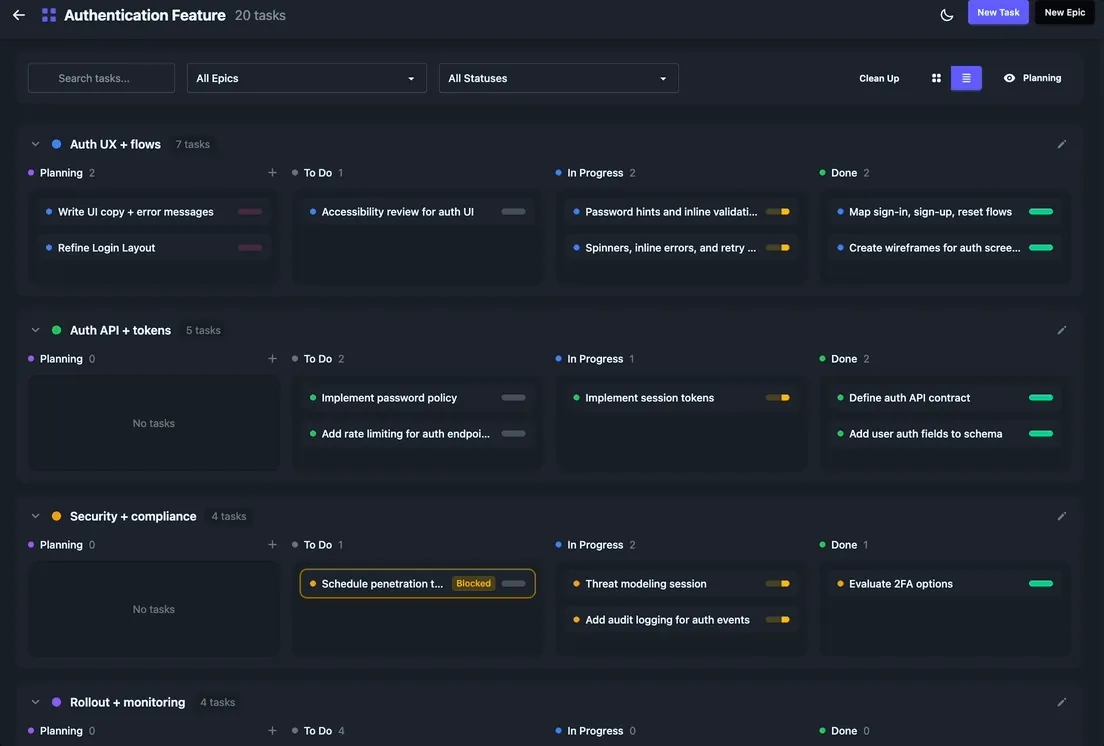 Flux demo showing CLI and web dashboard in action